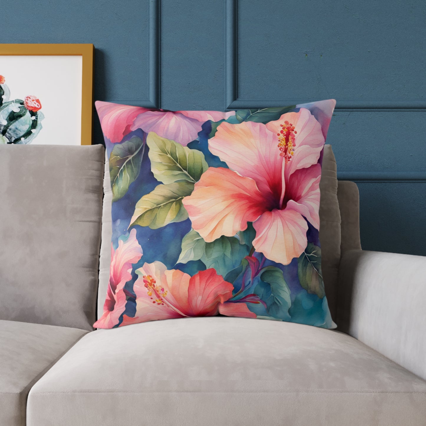 Hibiscus 02 Poly Pillow - Natures Beauty Design