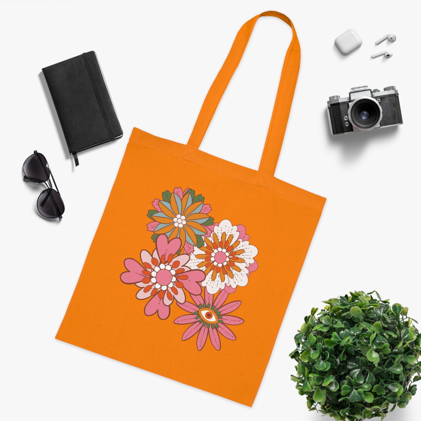 Flower power 10 Cotton Tote