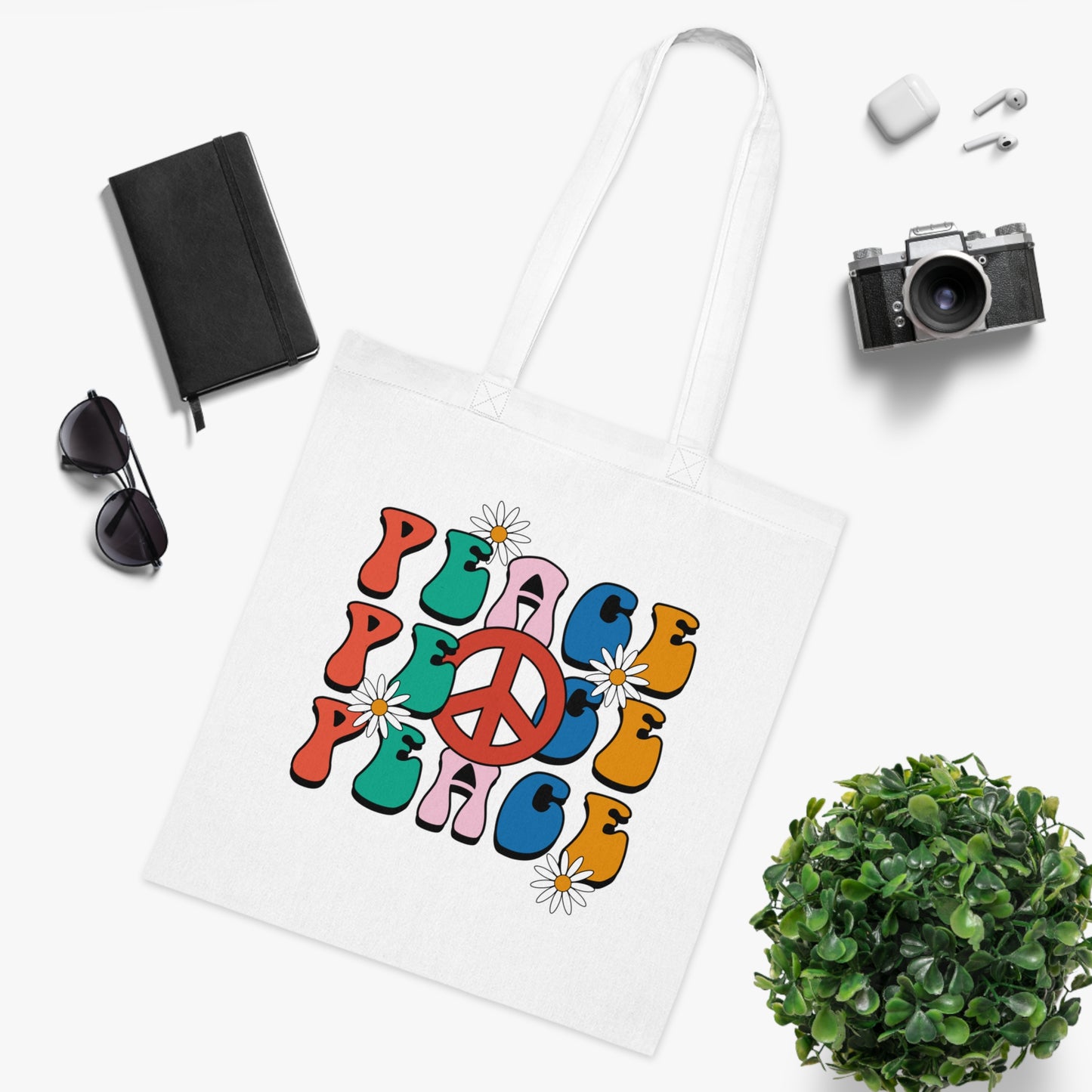 Flower power 05 Cotton Tote