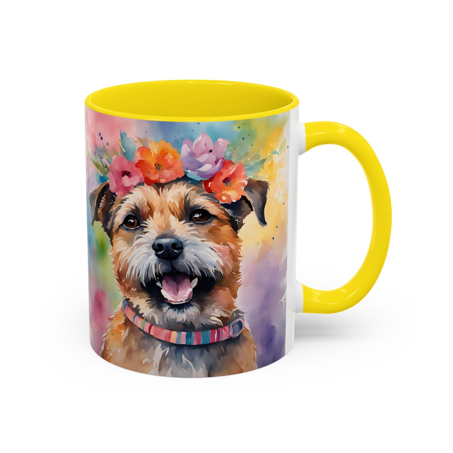 Border Terrier 04 Accent Coffee Mug - Dog Lover Gift