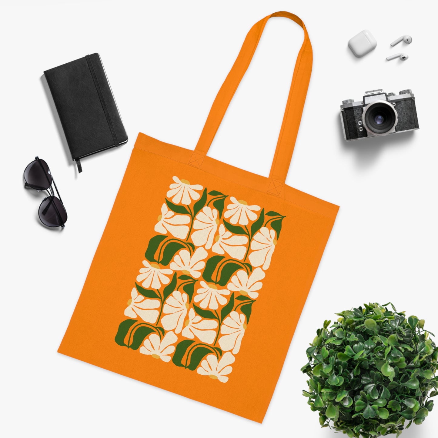 Abstract flowers 02 Cotton Tote