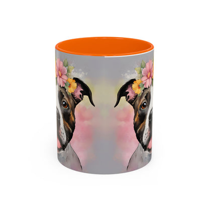 Staffordshire Bull Terrier 01 Accent Coffee Mug - Dog Lover Gift