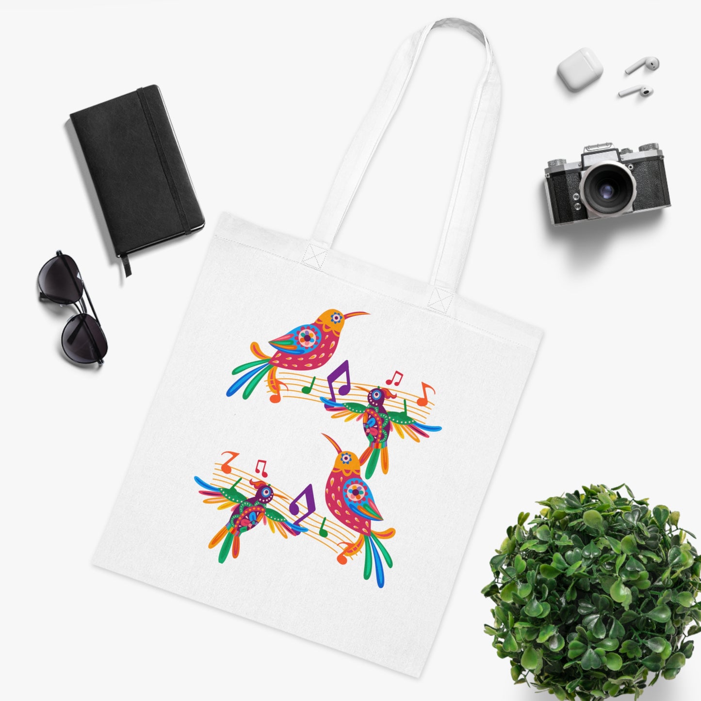 Funky birds 06 Cotton Tote