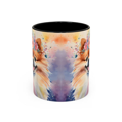 Pomeranian 04 Accent Coffee Mug - Dog Lover Gift