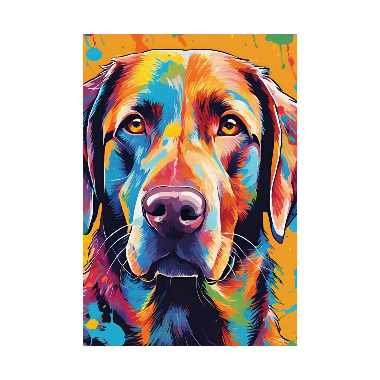 Multicolored Labrador 1 Matte Vertical Poster