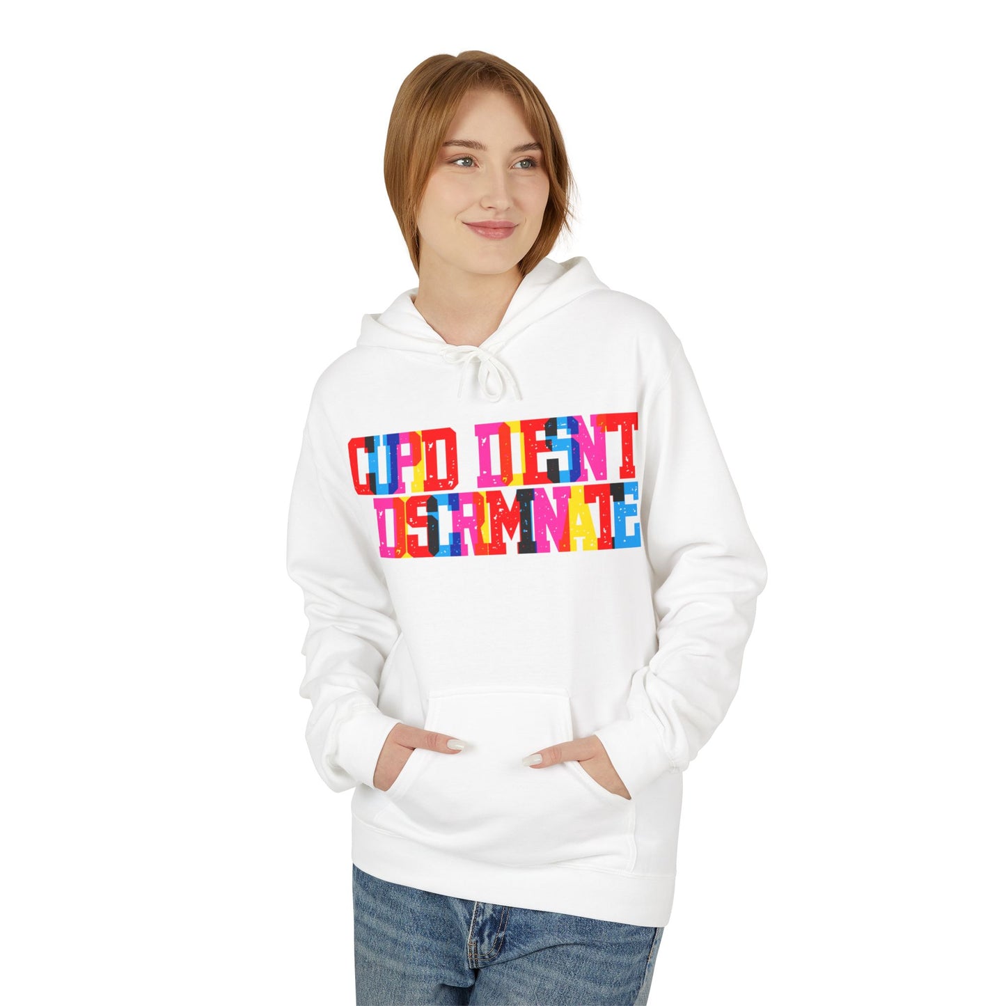 Cupid Doesn’t Discriminate Unisex Valentines Hoodie