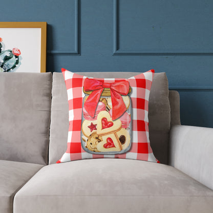 Valentine Cup Cookies Poly Pillow