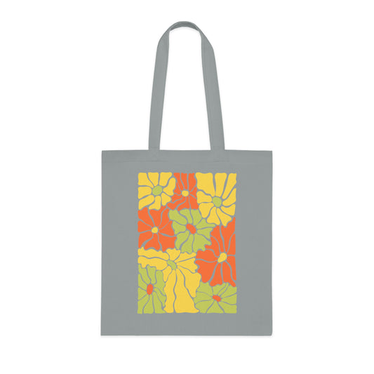 Abstract flowers 24 Cotton Tote
