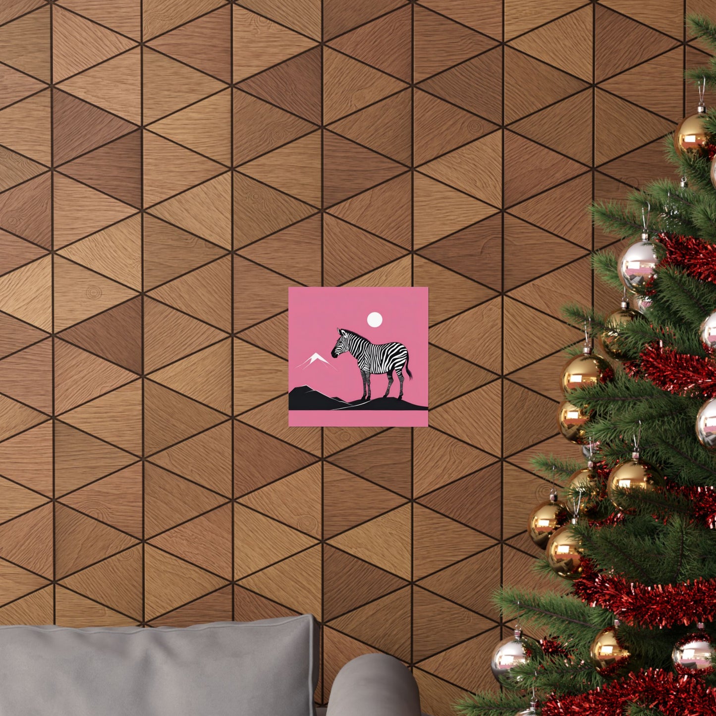 Lone Collection Zebra 5 Matte Square Posters