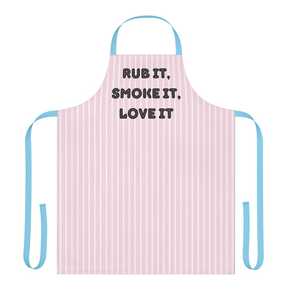 Rub It, Smoke It, Love It Apron, Cooking Pun