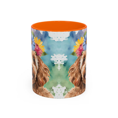 Cockapoo 03 Accent Coffee Mug - Dog Lover Gift