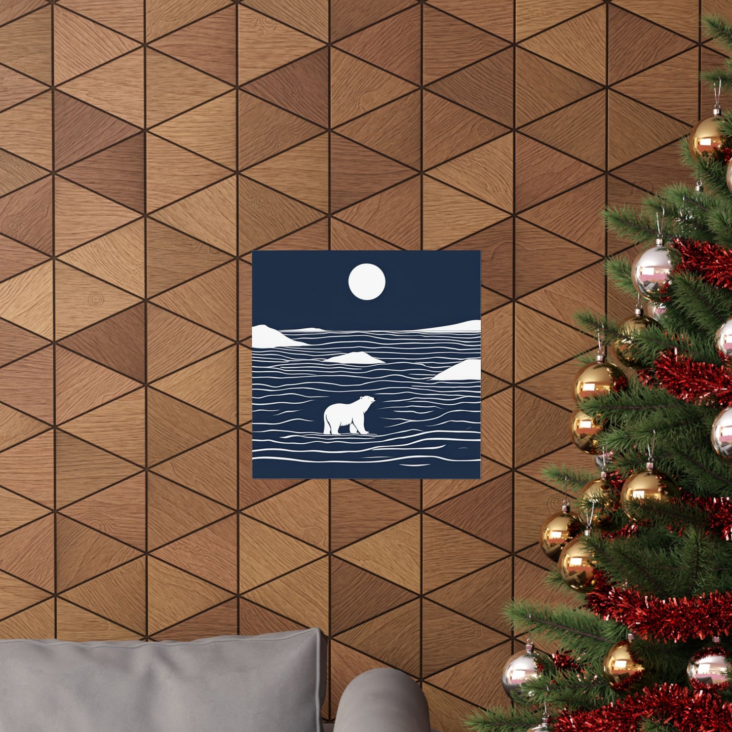 Lone Collection Polar Bear 4 Matte Square Posters