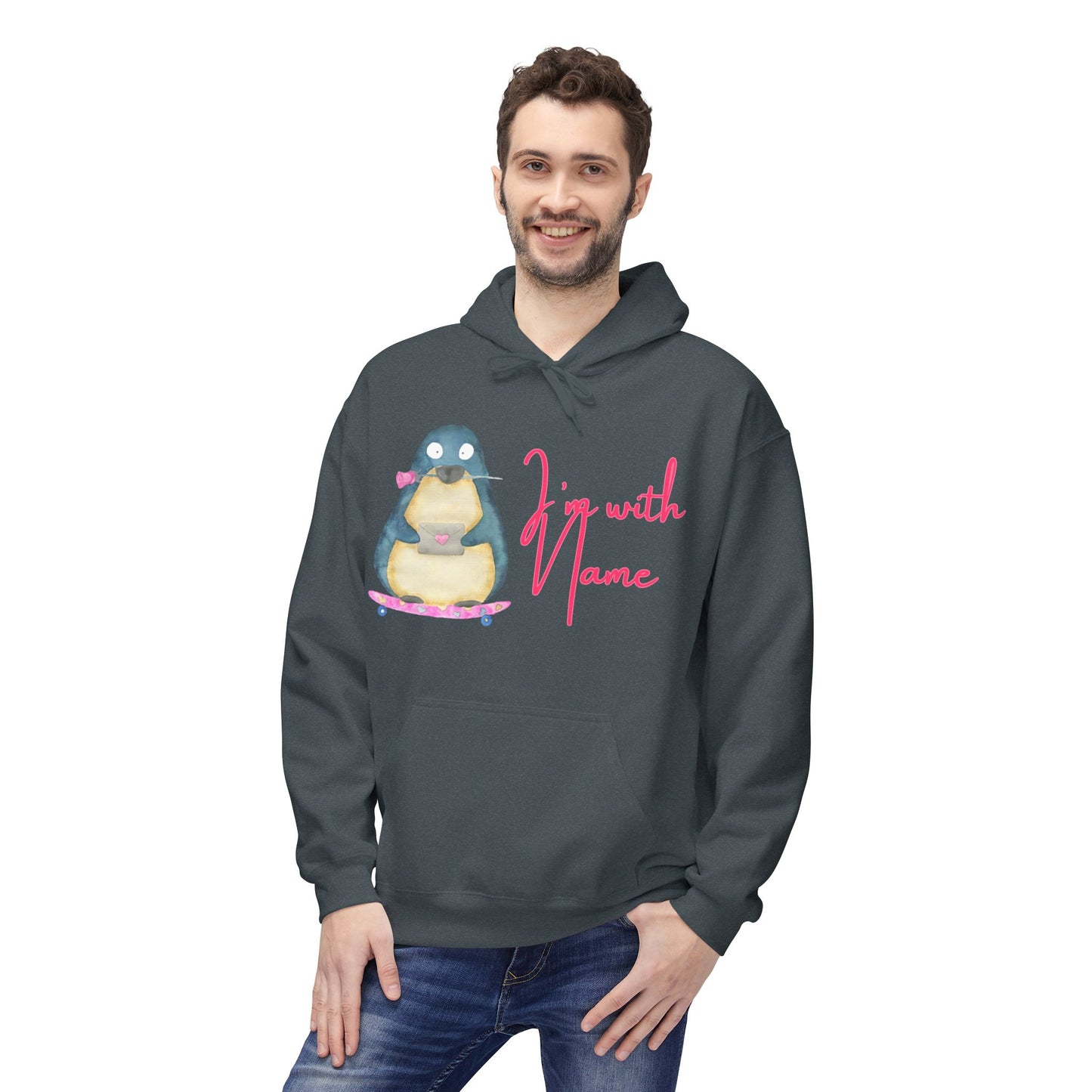 (Personalizable) I’m with (NAME) Unisex Valentines Hoodie
