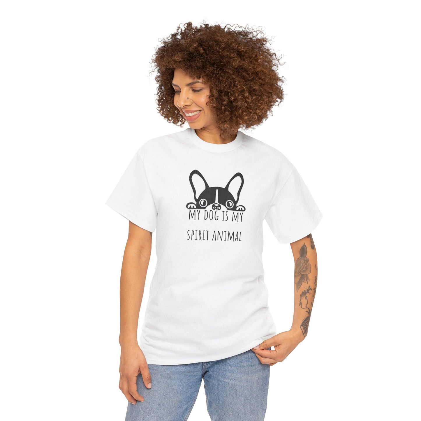 My dog is my spirit animal. Unisex Heavy Cotton Tee