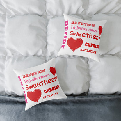Sweetheart Words Poly Pillow