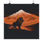 Lone Collection Lion 1 Matte Square Posters
