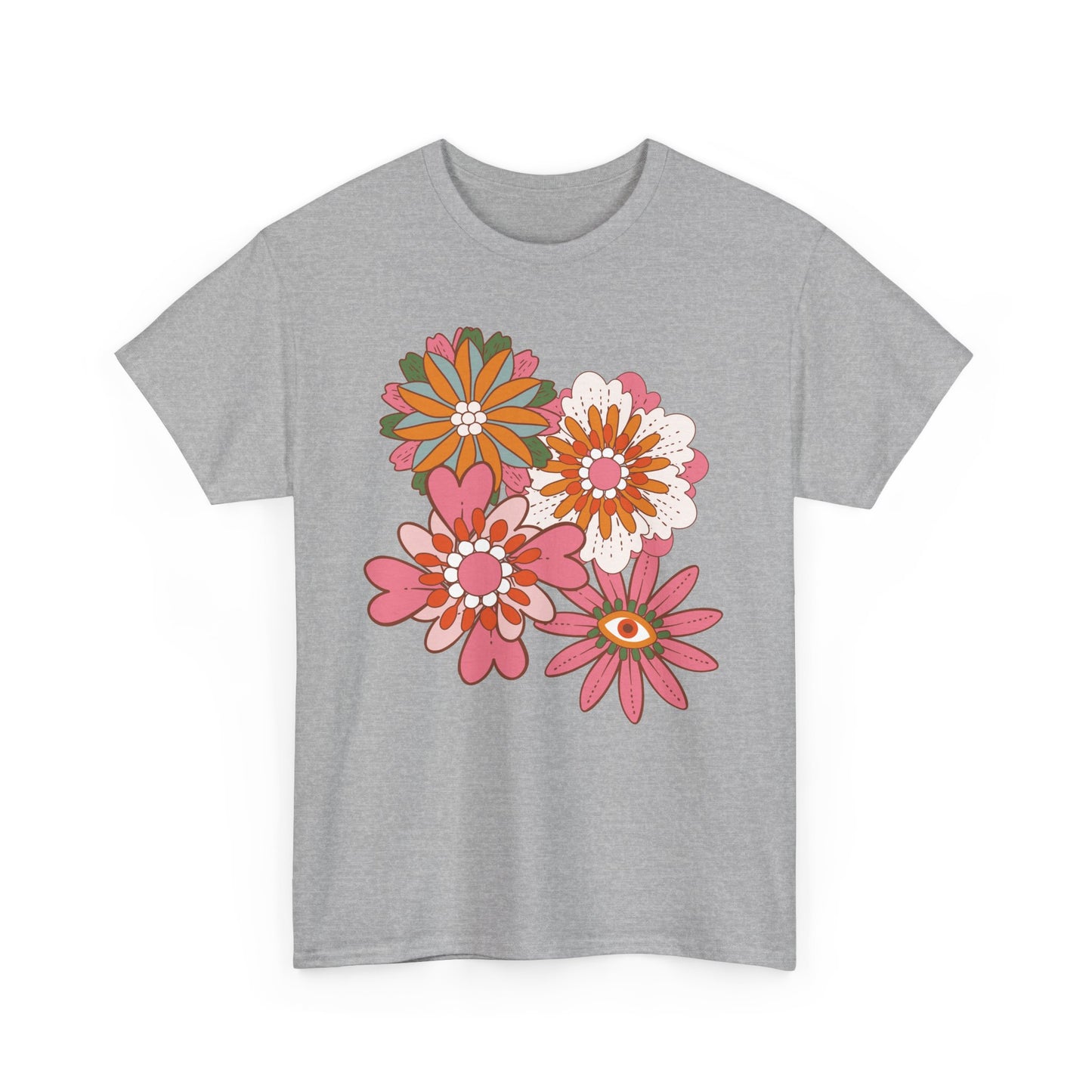 More Abstract Flowers 30 Unisex Heavy Cotton Tee