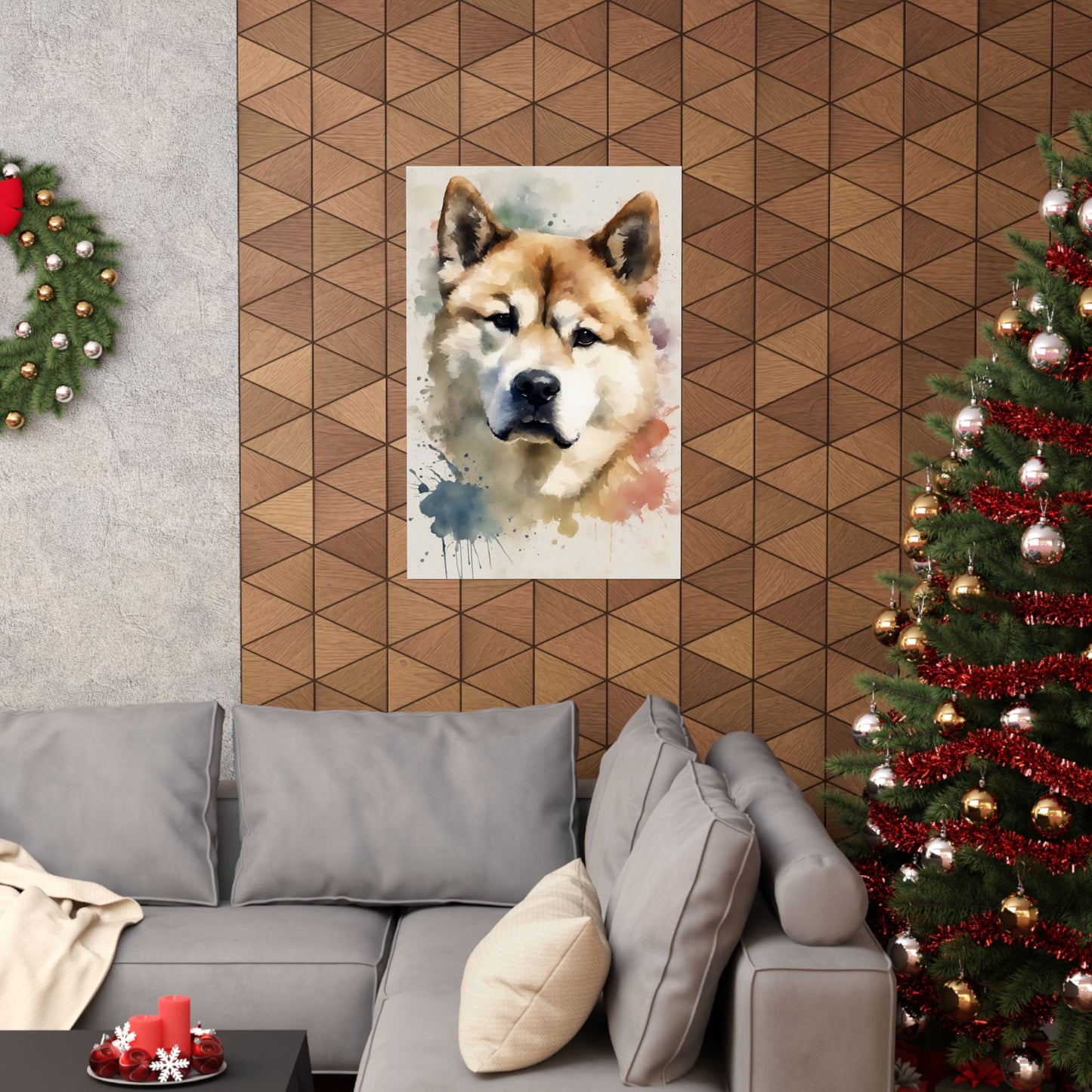 Dogs Japanese Akita 03 Matte Vertical Poster