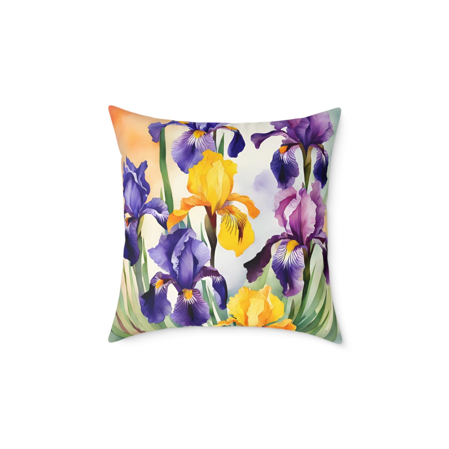 Irises 04 Poly Pillow - Natures Beauty Design