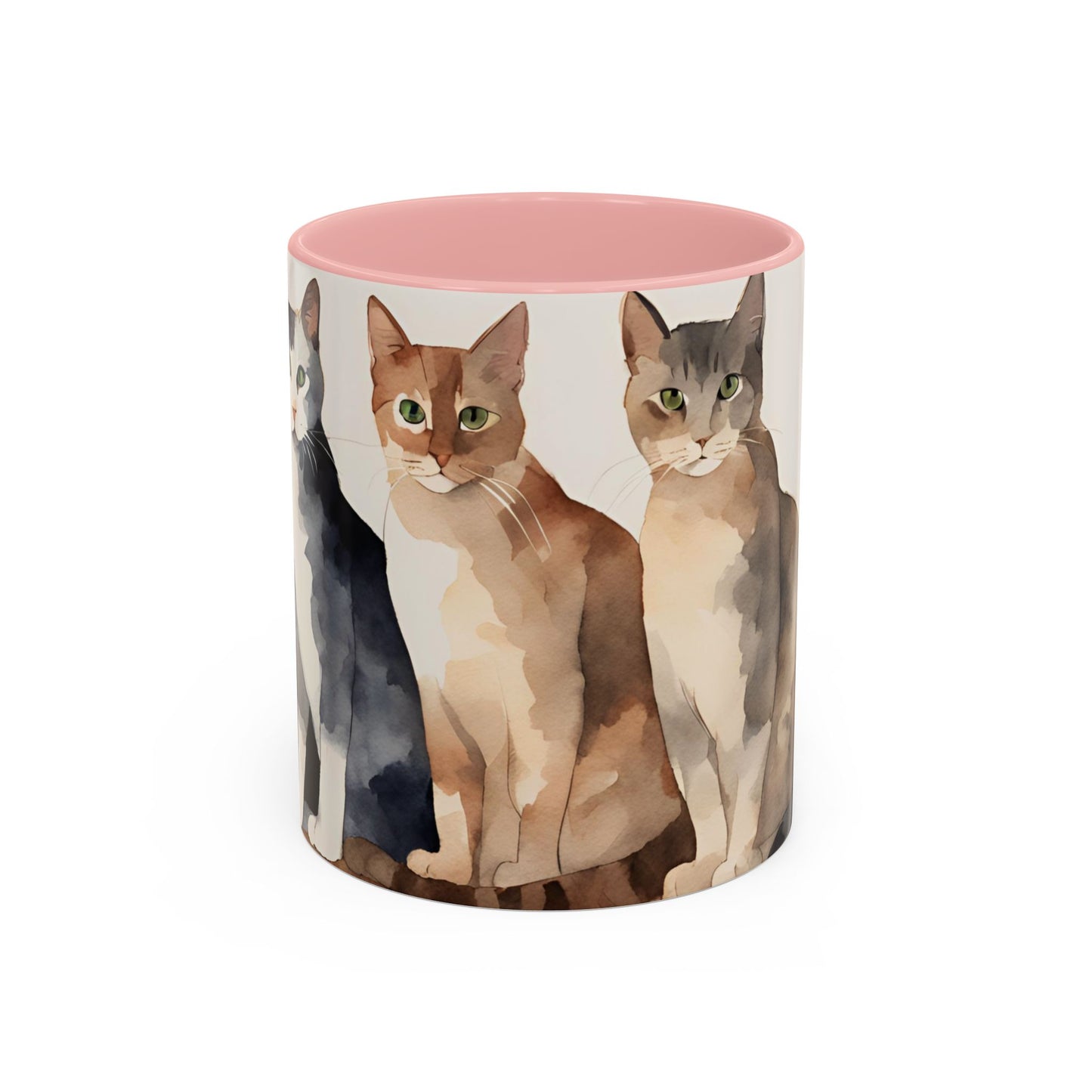 Kitties in a Row 4 Accent Mug 11oz