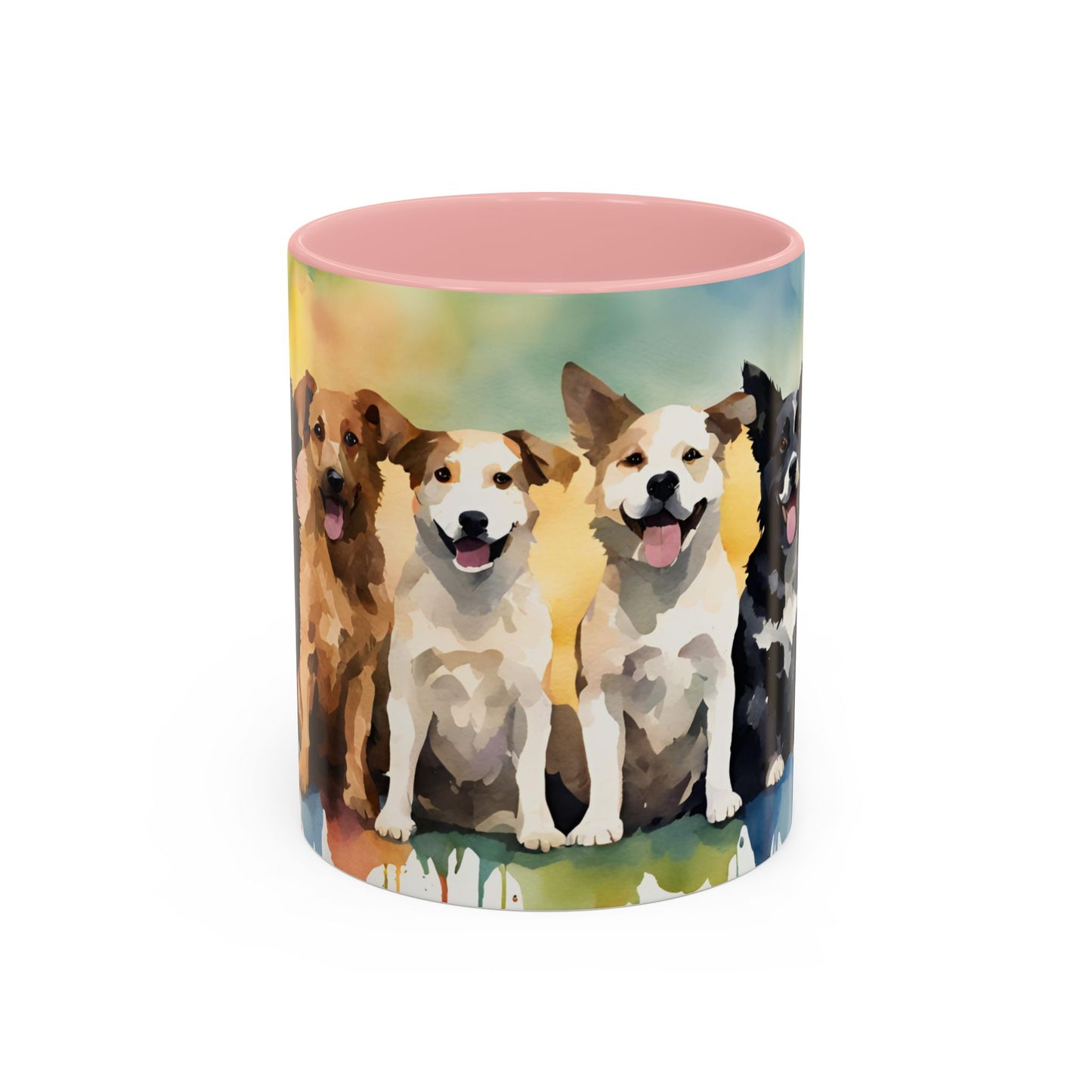 Multicoloured Doggies 2 Accent Mug 11oz