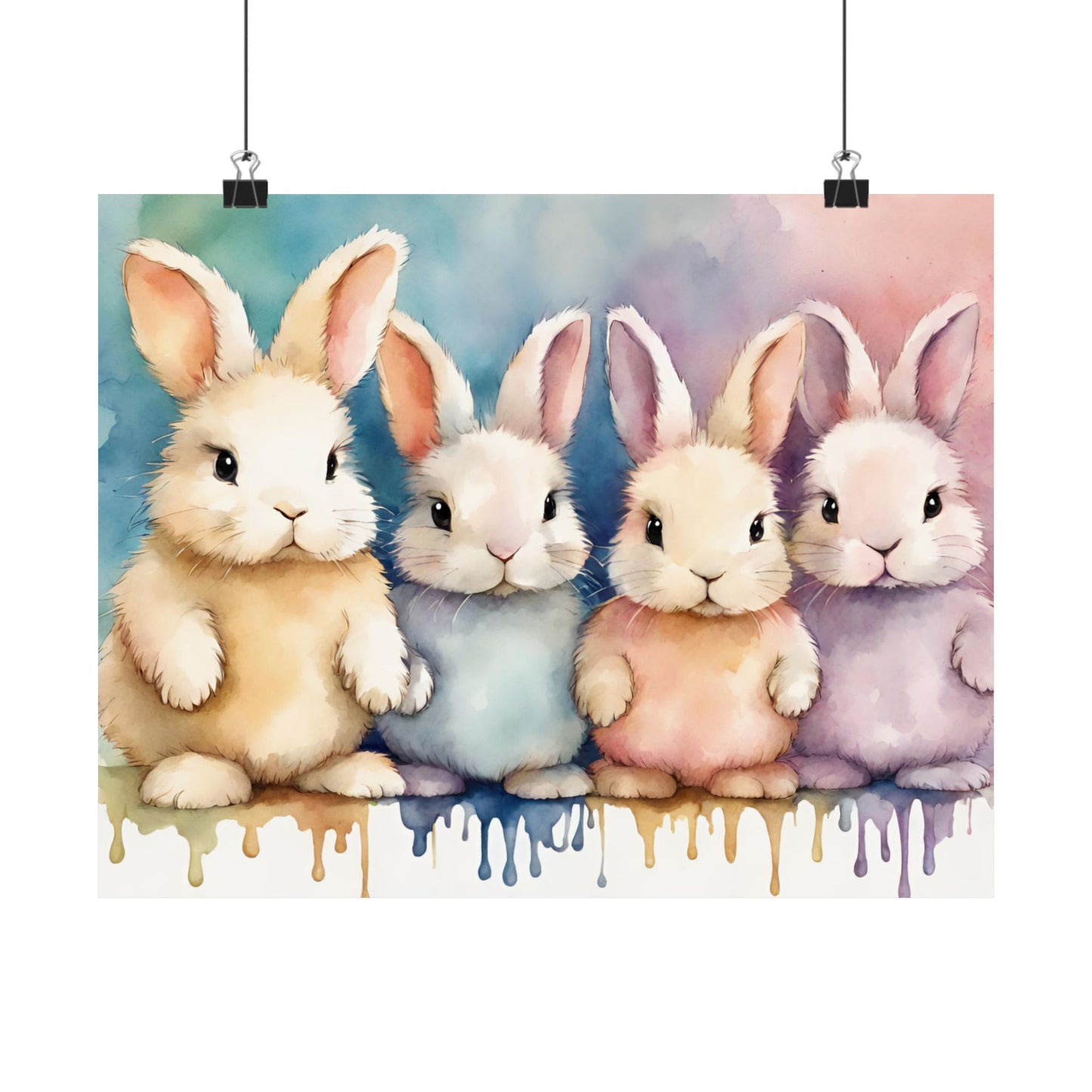 Nursery Bunnies 2 Matte Horizontal Posters