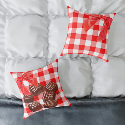 Valentine Chocolates Poly Pillow