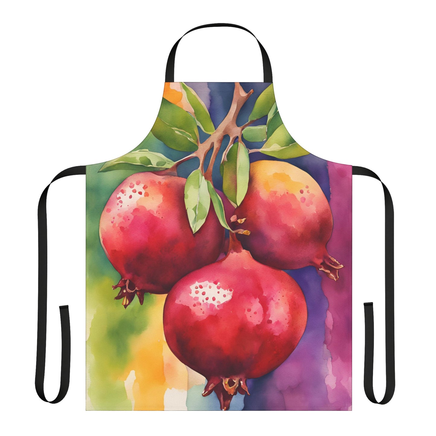 Pomegranates 01 Apron 5-Color Straps