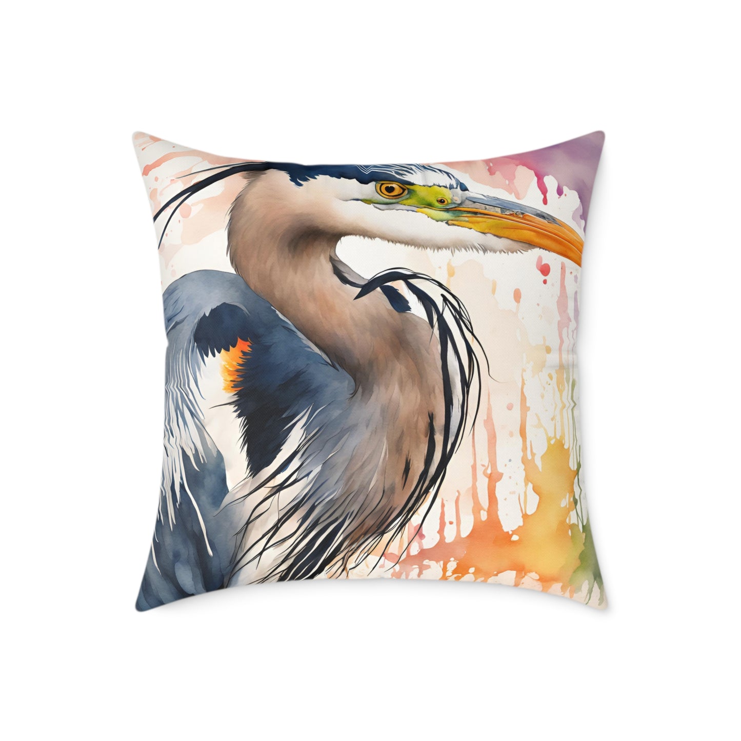 Heron 02 Poly Pillow - Natures Beauty Design