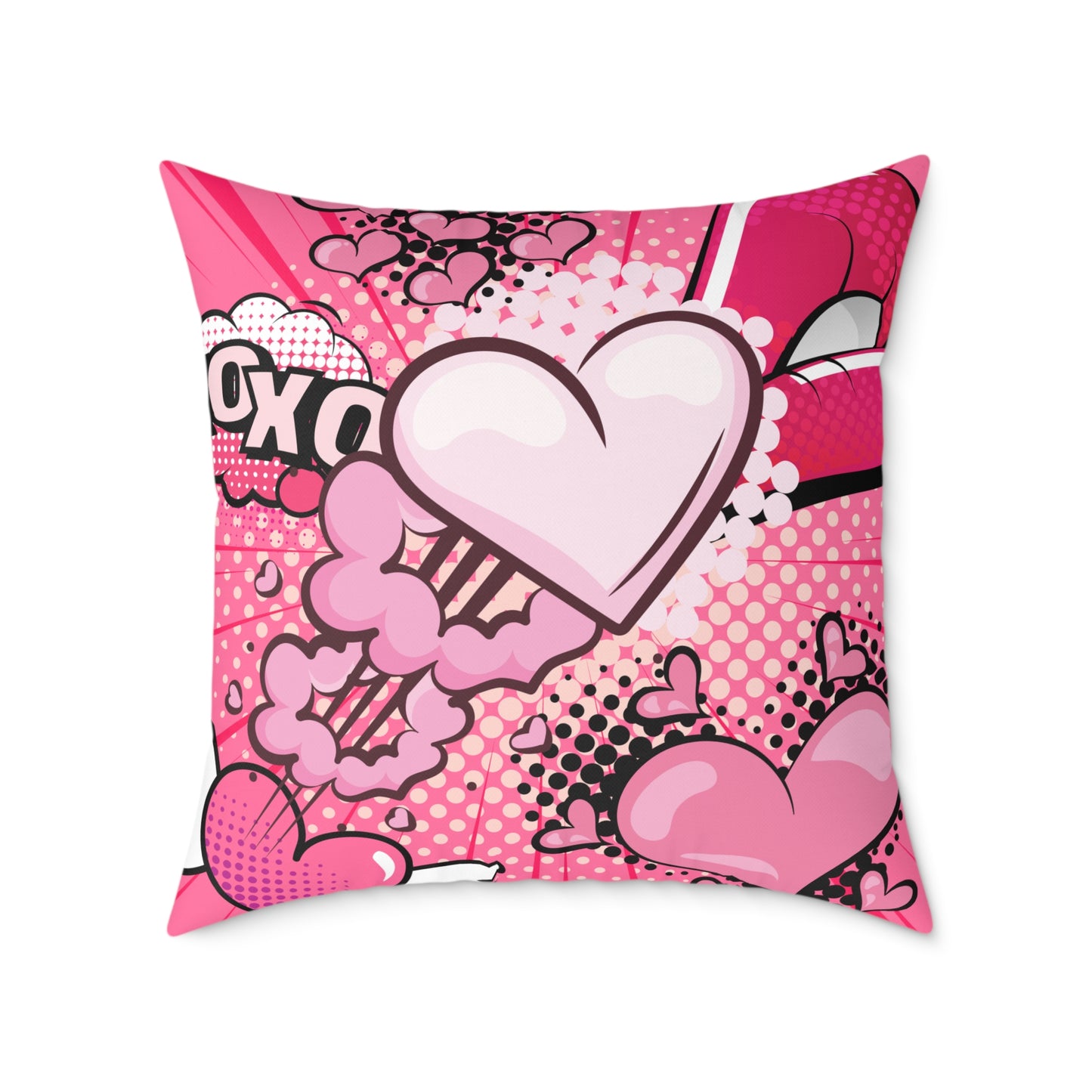 XOXO! Pop Art Poly Pillow