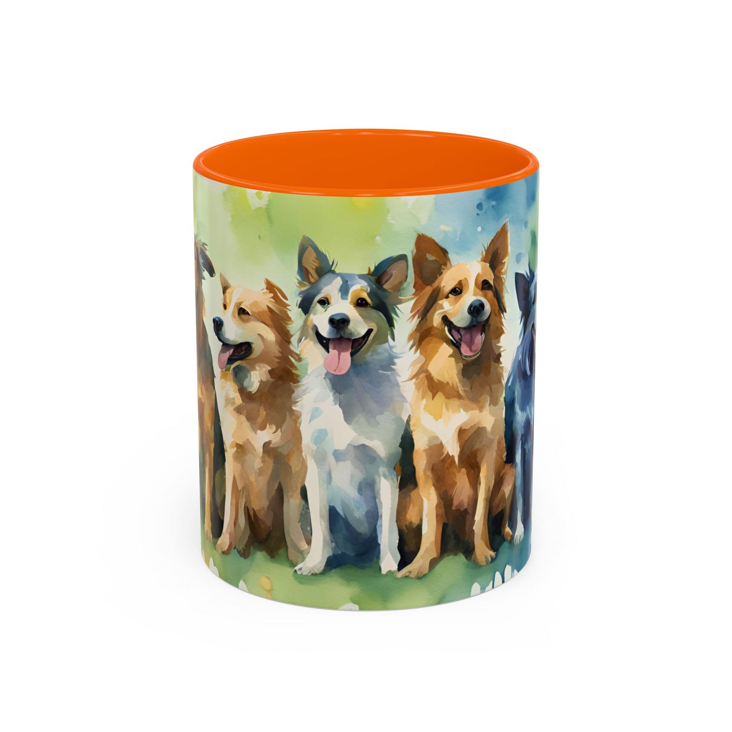 Multicoloured Doggies 10 Accent Mug 11oz