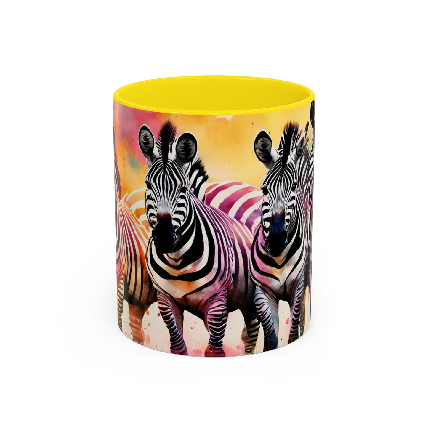 Multicoloured Zebra 2 Accent Mug 11oz