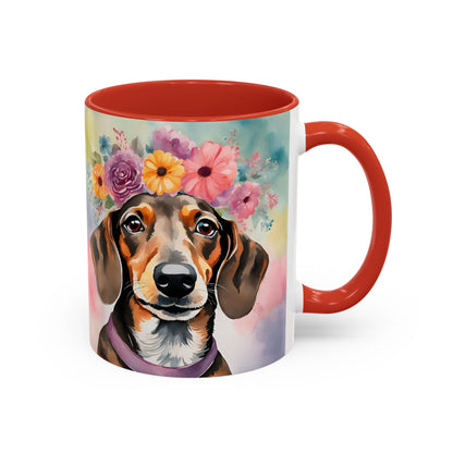 Dachshund 03 Accent Coffee Mug - Dog Lover Gift