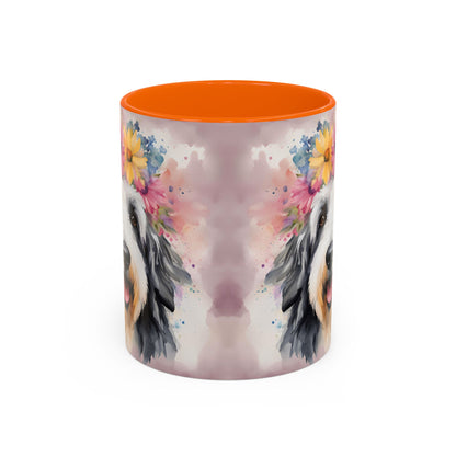 Bearded Collie 01 Accent Coffee Mug - Dog Lover Gift