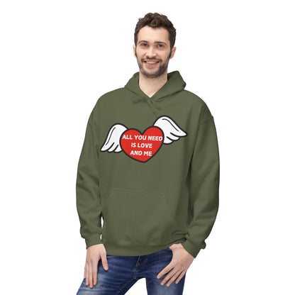All You Need Is Love and Me Mens Valentines Hoodie