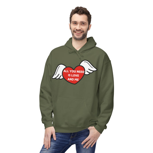 All You Need Is Love and Me Mens Valentines Hoodie