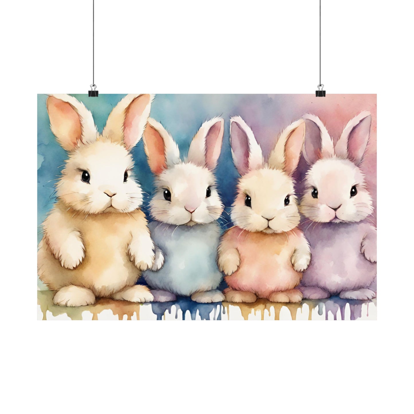 Nursery Bunnies 2 Matte Horizontal Posters