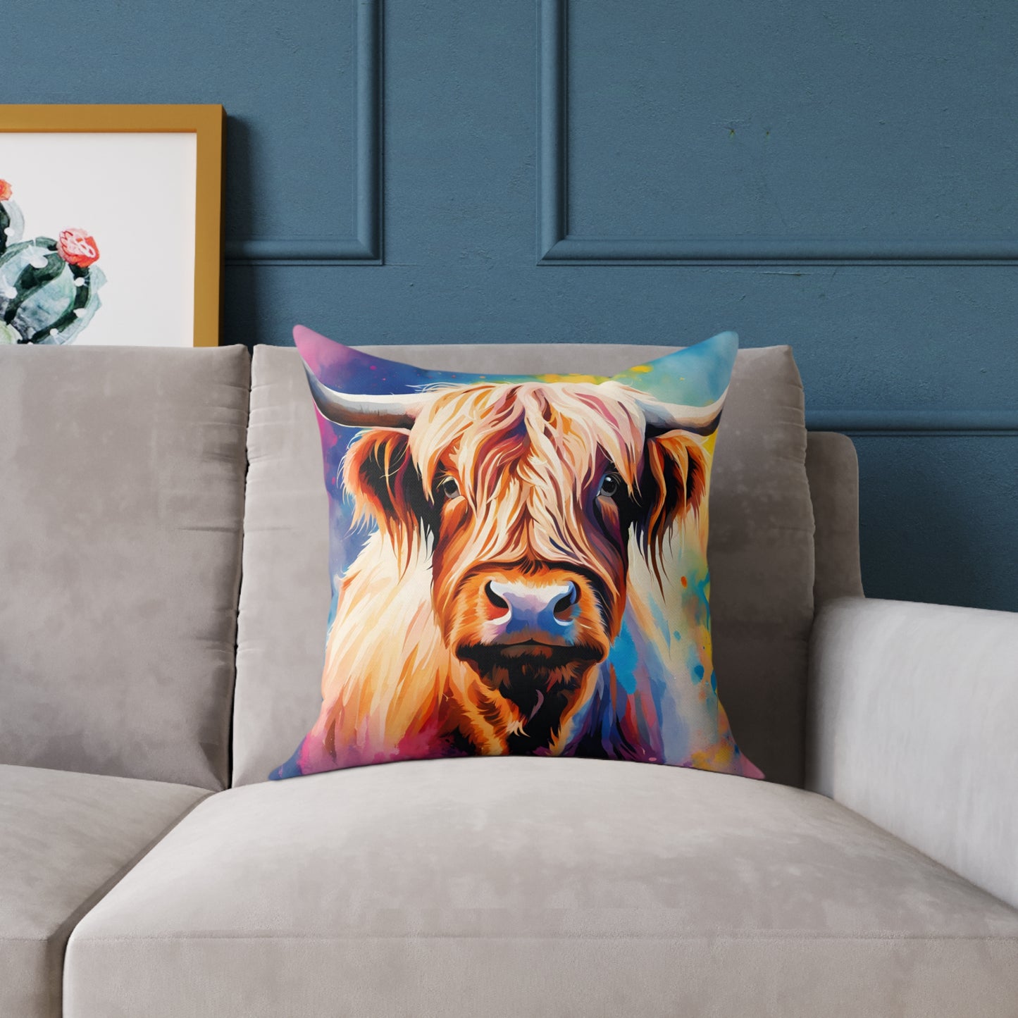 Highland Cow 03 Poly Pillow - Natures Beauty Design