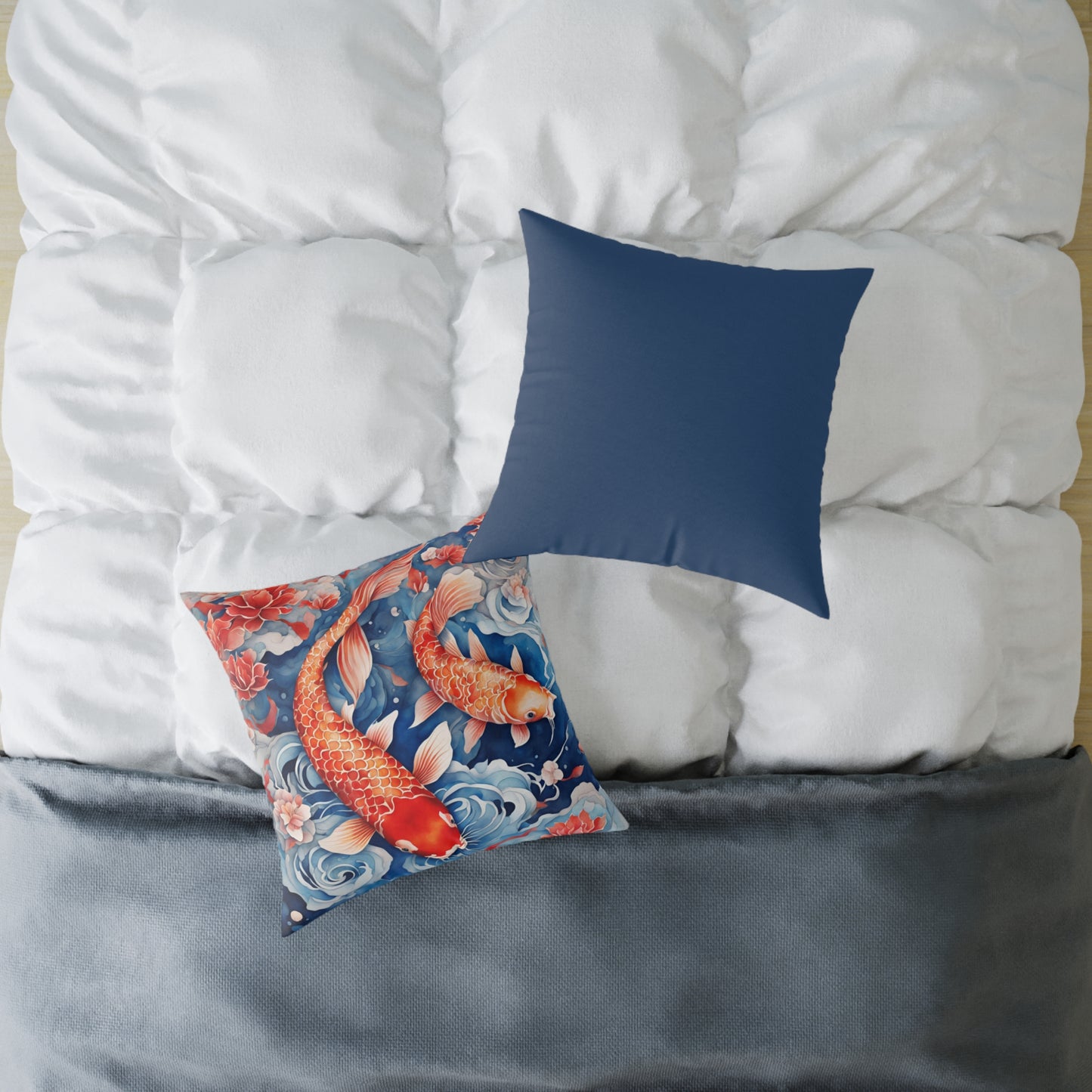 Koi Carp 05 Poly Pillow - Natures Beauty Design