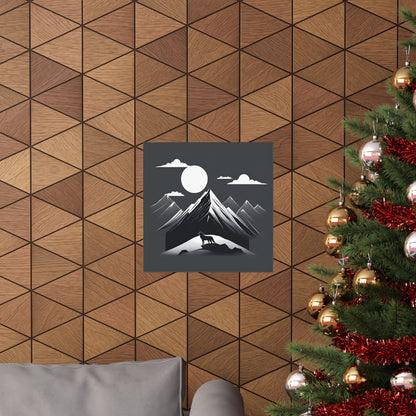 Lone Collection Wolf 3 Matte Square Posters