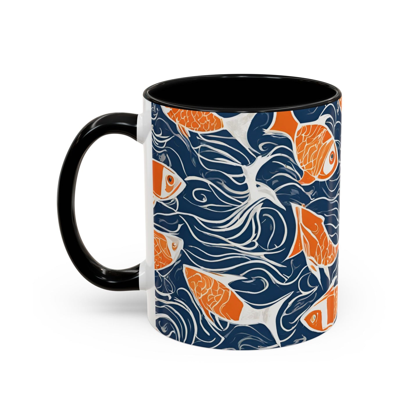 Orange Fish 02 Accent Coffee Mug (11oz)