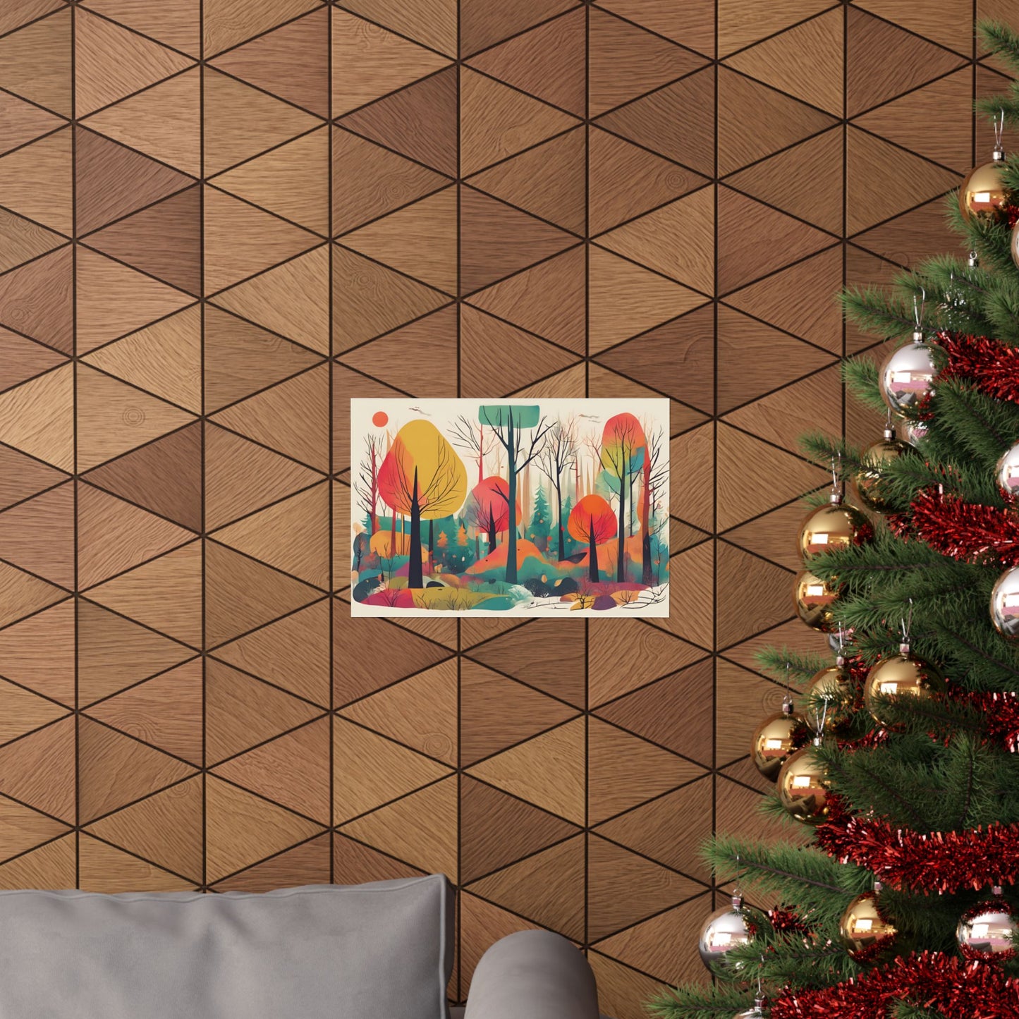 Retro forest 2 Matte Horizontal Posters