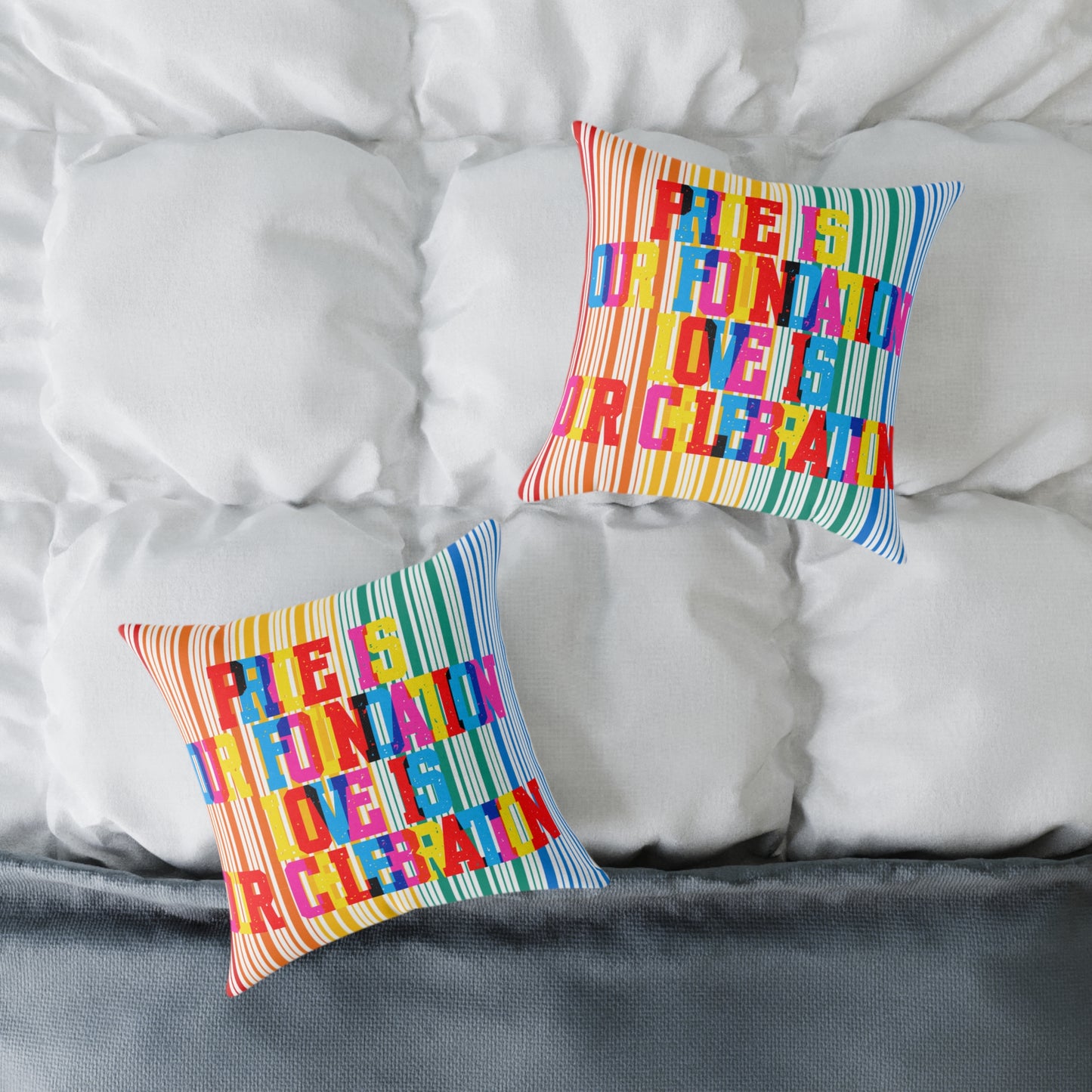Pride Is Our Foundation Love Is Our Celebration Poly Pillow