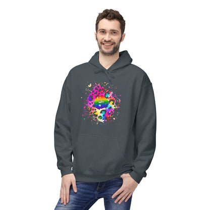 Multicolored Splash Cheetah Lips Unisex Valentines Hoodie