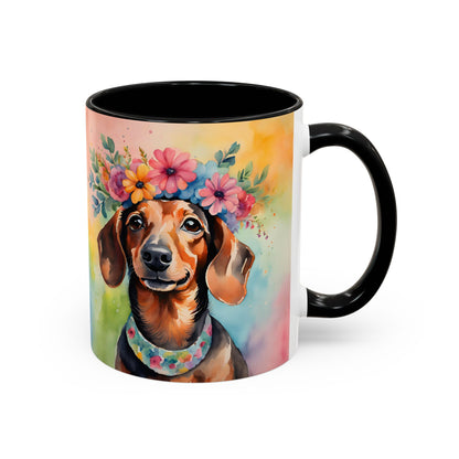 Dachshund 04 Accent Coffee Mug - Dog Lover Gift