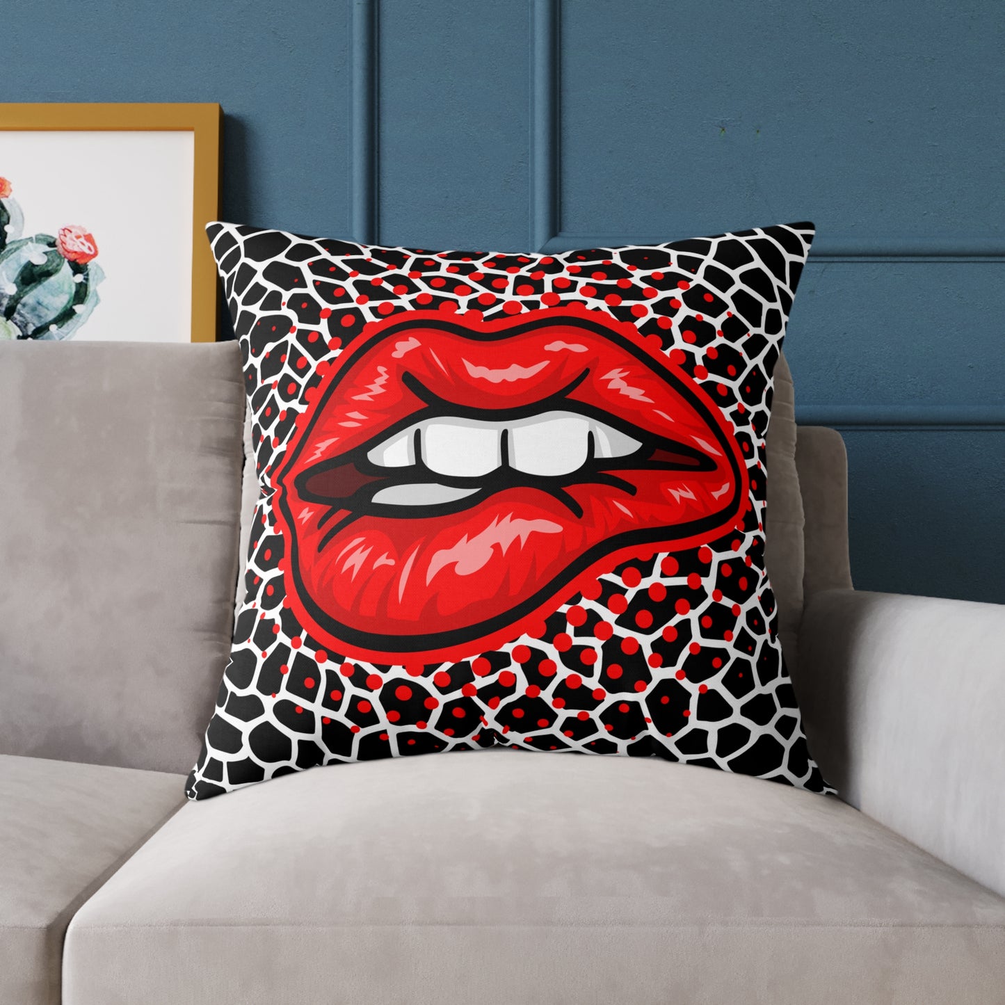 Crocodile Lips Poly Pillow