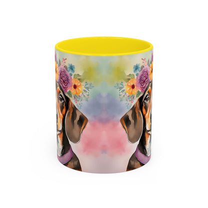Dachshund 03 Accent Coffee Mug - Dog Lover Gift