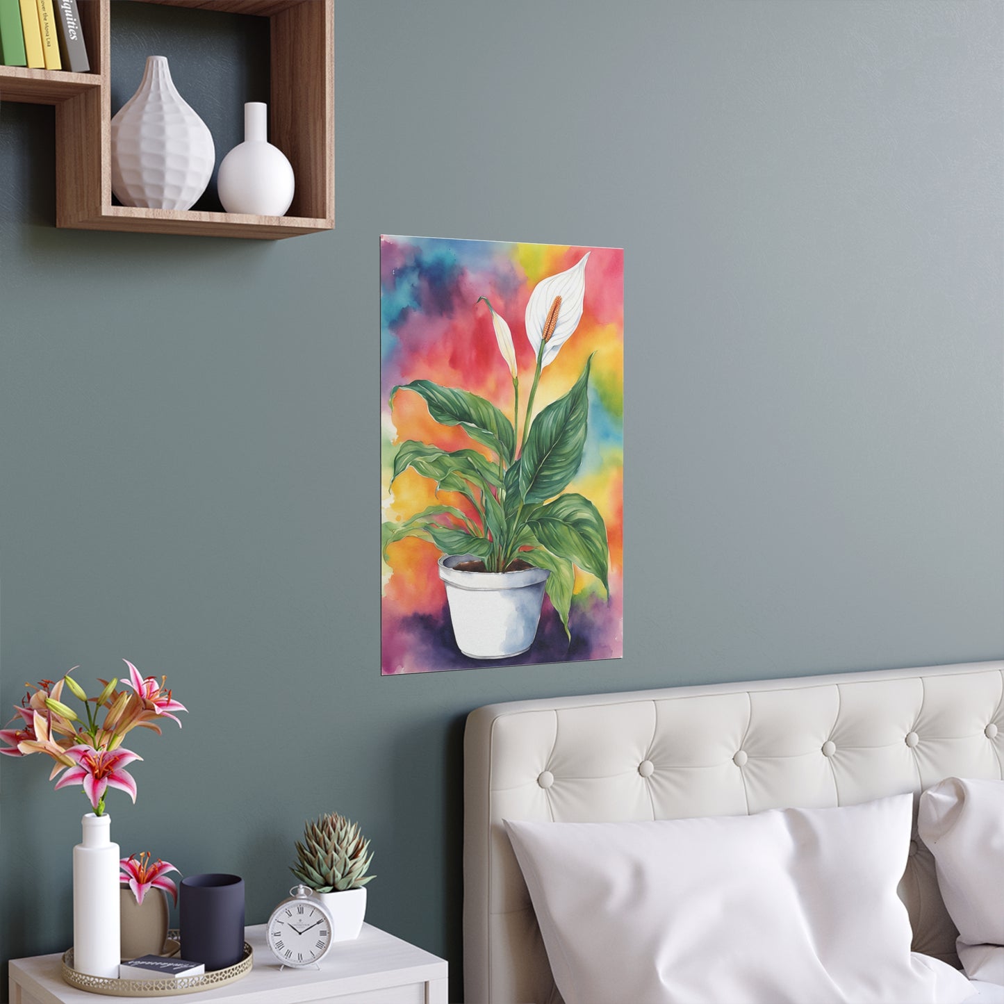 Multicolored Pot Plant 18 Indoor and Outdoor Silk Poster