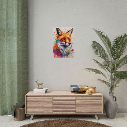 Multicolored Fox 1 Matte Vertical Poster