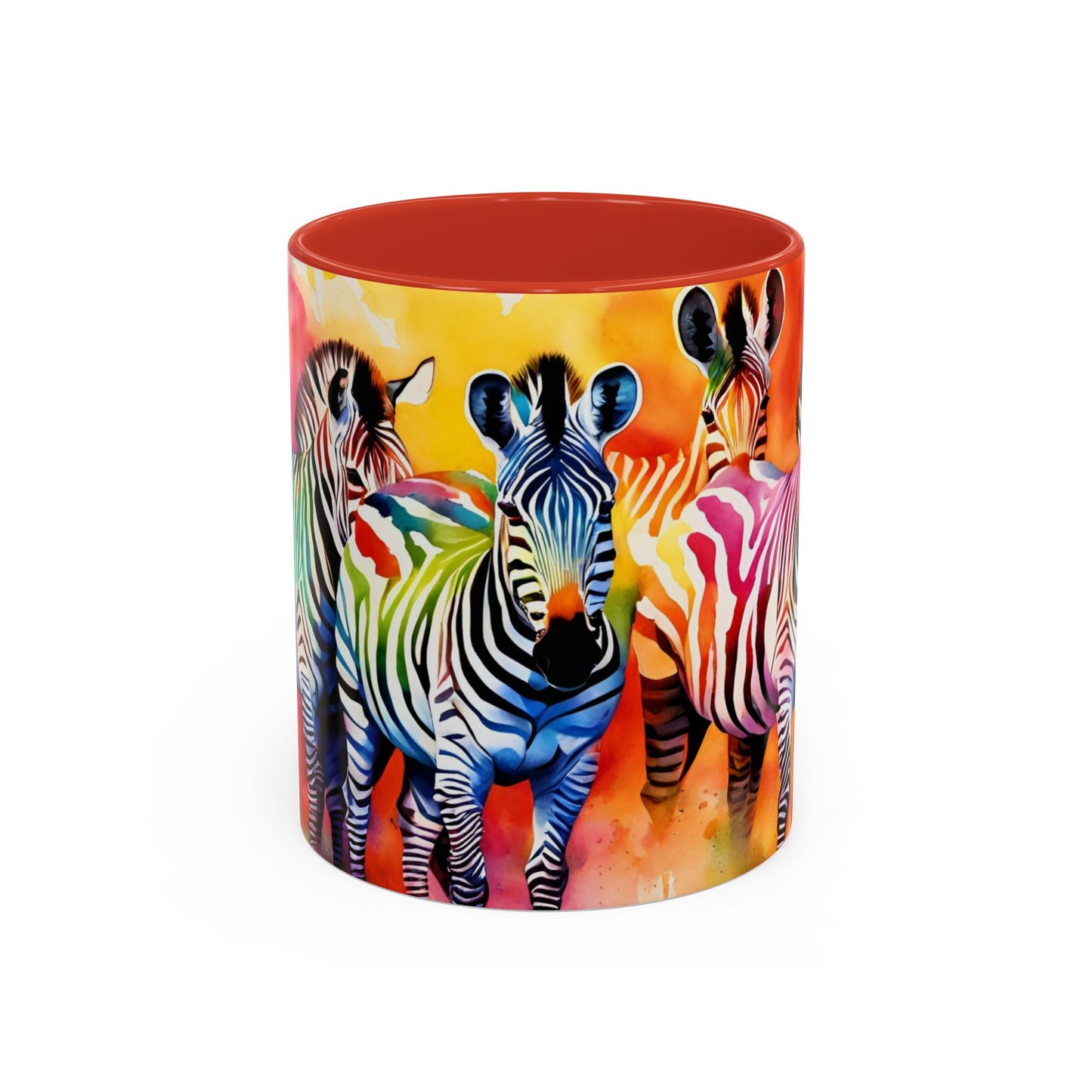 Multicoloured Zebra 3 Accent Mug 11oz